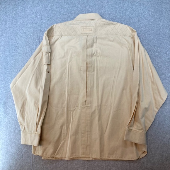 Vintage Orvis XXL Cream Khaki Safari Hunting Shirt Long Sleeve Button Up (Lot #2 - Picture 7 of 8